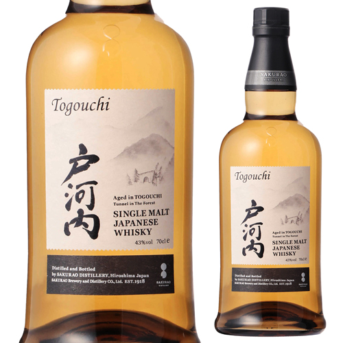 戸河内 シングルモルト ジャパニーズ ウイスキー 43度 700ml サクラオブルワリーアンドディスティラリー 広島 長S