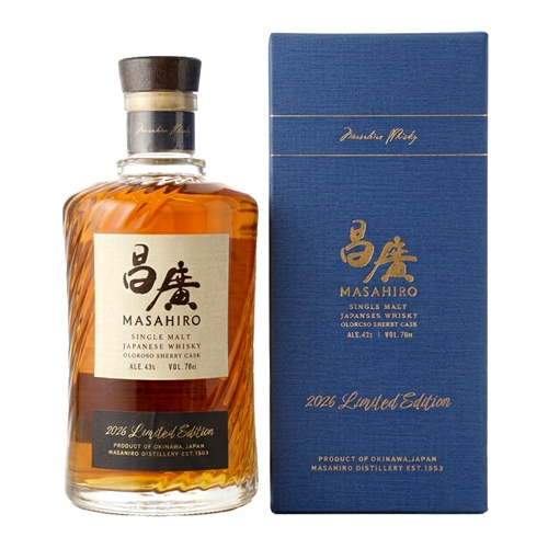昌廣 シングルモルト ウイスキー 2026  Limited Edition 43度 700ml ジャパニーズウイスキー まさひろ酒造 沖縄 国産 japanese whisky 長S